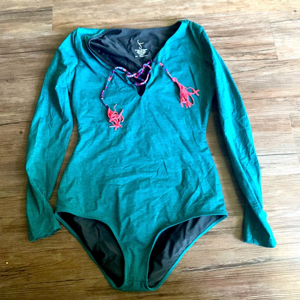 Seea Turquoise Long Sleeve Surf Suit